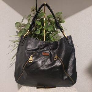 Matt and Nat Black Vegan Leather Shoulder Tote Bag Very Spacious